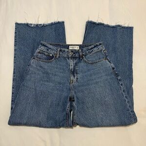 Abercrombie & Fitch Curve Love Wide Leg High Rise Jeans | size 27